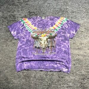 Vintage Bike Week 2000 Daytona Beach T Shirt Mens Large Tie Dye Skull Native